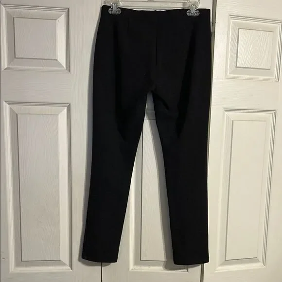 EILEEN FISHER Petite Small Charcoal Gray Knit Legging Pants Stretch Pull-On - Picture 4 of 7